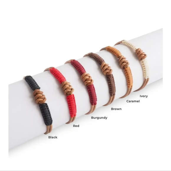 🛑SOLD🛑MACRAME KNOT LEATHER MEN'S BRACELET - Picture 4 of 4